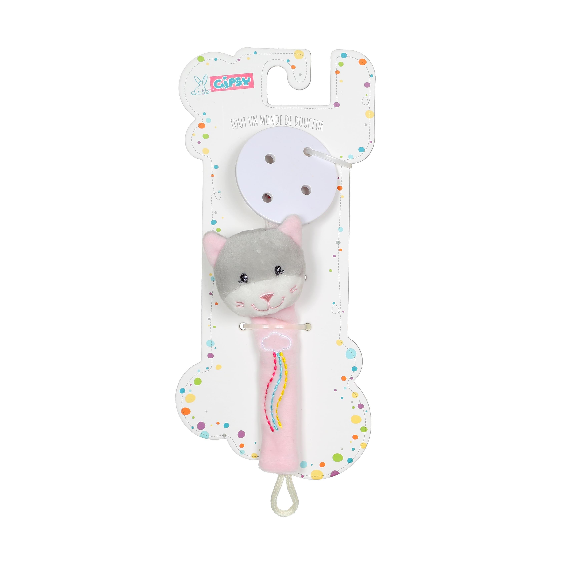  rainbow attache-sucette chat rose 